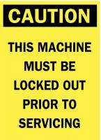 14Z518 Sign, This Machine Must Be, 10 x 7 In.
