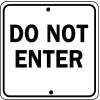 14Z551 Sign, Do Not Enter, 24 In.