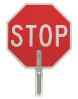 14Z558 Stop Sign, Stop and Slow, 18 In.