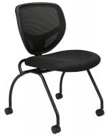 14Z823 Nesting Chair, 250 lb., Black
