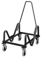 14Z841 Cart for Stacking Guest Chairs, Black