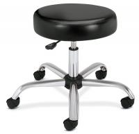 14Z855 Round Pneumatic Stool, Blck, 17-1/4 to 22&quot;
