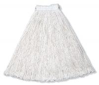 15A644 Wet Mop, Cut End, Rayon, White, 24oz, PK 12