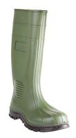15D822 Boots, Plain Toe, PVC, 15 In, Green, 12, PR