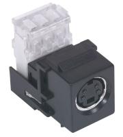 15D928 AV Connector, S-Video to 110 Term, Black