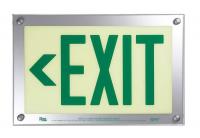 15F273 Exit Sign, 9-1/2 x 14-3/8In, GRN/WHT, Exit