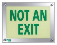 15F295 Not An Exit Sign, 9-1/2 x 12-5/16In, ENG