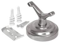 15F398 Double Robe Hook, Satin Nickel