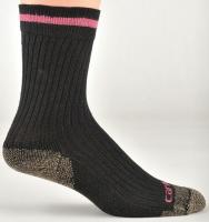 15F427 Socks, Womens, Crew, Black, M, 5.5-11.5, PR