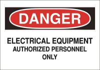 15H994 Sign, 7x10, Electrical Equipment, S.