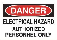 15H995 Sign, 7X10, ElectricalHazard Authorized, S.