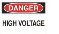 15H998 Sign, Safety, 10X14, Danger High Voltage, S.