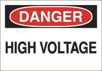 15J001 Sign, 3.5x5, High Voltage, S.