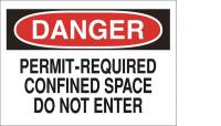 15J010 Sign, 10X14, Danger Permit Required, S.