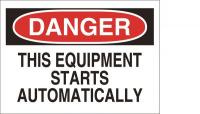 15J012 Sign, 10X14, Danger This Equipment St, S.