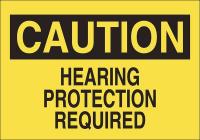 15J019 Sign, 7X10, Hearing Protection Required, S.