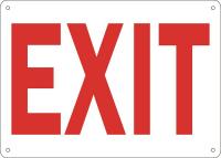 15J037 Sign, 10X14, Exit, Plastic