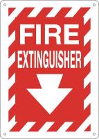 15J039 Sign, 14X10, Fire Extinguisher, Plastic