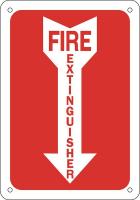 15J043 Sign, 10X7, Fire Extinguisher, Plastic