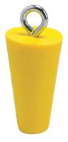 15U903 Drain Plug, 2 In, Yellow, PVC