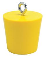15U905 Drain Plug, 4 In, Yellow, PVC