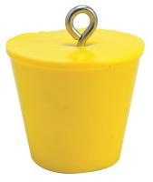 15U906 Drain Plug, 5 In, Yellow, PVC