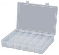 15V209 Parts Box, 18 Compartments, Plastic, Large