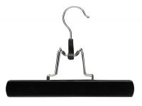 15V348 Clamp Pant Hanger, Ebony, Wood, PK 4