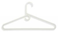 15V362 Heavyweight Hanger, White, Plastic, PK 3
