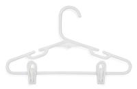 15V364 Kids Tubular Hanger, White, Plastic, PK 3