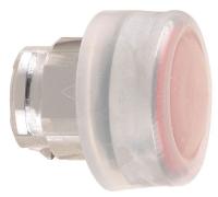 15V818 Pushbutton, Chrome, 22m, Red