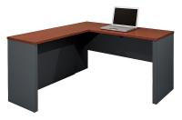 15X412 L-Shaped Desk, Bordeaux/Graphite