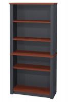 15X418 Modular Bookcase, Bordeaux/Graphite
