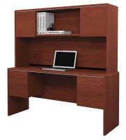 15X433 Credenza and Hutch Kit, Bordeaux