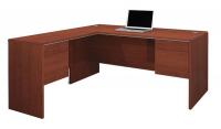 15X434 L-Shaped Workstation, Bordeaux