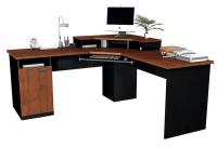 15X441 Corner Workstation, Tuscany Brown/Black