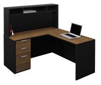 15X449 L-Shaped Workstation w/Small Hutch