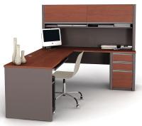 15X463 Workstation w/ Hutch, Full Pededstals