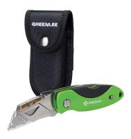 15X781 Utility Knife, Fold, Alum, 7-1/4 In, Grn/Blk