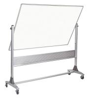 15Y240 Reversible Dry Erse Board, Steel, Silver