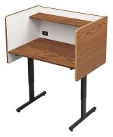 15Y277 Study Carrel, Oak