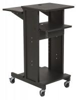 15Y295 Presentation Cart, 4 Shelf, Black