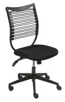 15Y341 Upholstered Task Chair, Black
