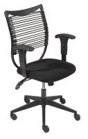 15Y342 Upholstered Managerial Chair, Black
