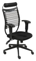 15Y343 Upholstered Executive Chair, Black