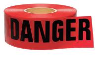 15Y411 Barricade Tape, Red/Black, 1000 ft x 3 In