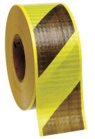 15Y426 Barricade Tape, Yellow/Black, 500ft x 3 In