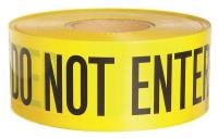 15Y431 Barricade Tape, Yellow/Black, 1000ft x 3In