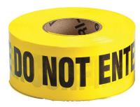 15Y435 Barricade Tape, Yellow/Black, 1000ft x 3In