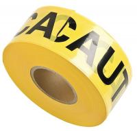 15Y436 Barricade Tape, Yellow/Black, 1000ft x 3In